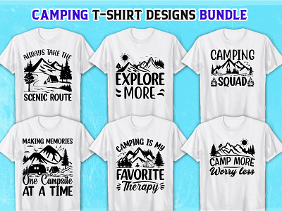 Camping SVG T-Shirt design bundle