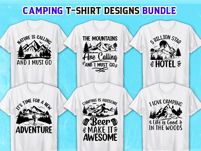 Camping SVG T-Shirt design bundle