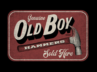 Old Boy Brand badge branding design graphic design illustration logo retro signage typography vintage