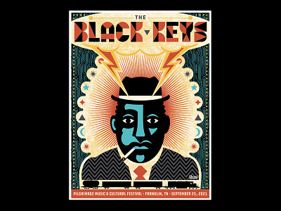 The Black Keys. Pilgrimage Festival poster 2021.