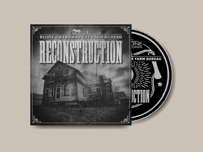 Richie Owens and The Farm Bureau americana branding cd cdcover cdpackaging design graphic design illustration logo music retro rocknroll