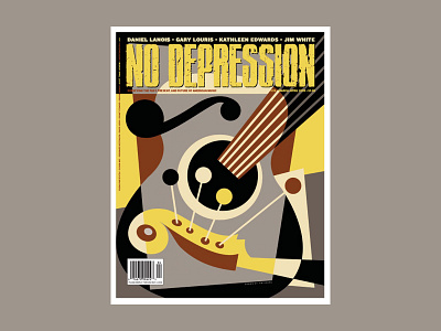No Depression #74 Magazine Cover branding cover coverart design graphic design illustration magazine magaznecover retro vector