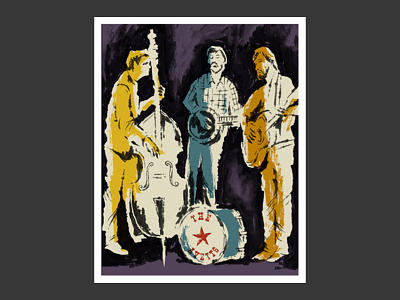 Avett Brothers illustration for No Depression magazine acrylic avettbrothers branding design digital graphic design illustration ink paint retro