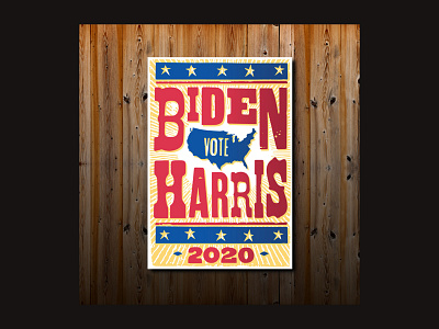 Poster Design Biden-Harris 2020 america badge bide branding design graphic design illustration logo political retro vector