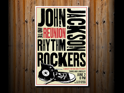 Poster Design for John Jackson badge bandposter branding design graphic design illustration logo poster retro rocknroll vector