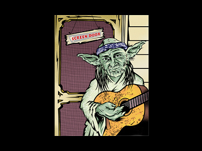 Willie Nelson as Yoda for No Depression magazine badge branding design graphic design illustration logo magazine music nodepression retro vector willienelson