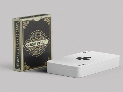 Souvenir Playing Cards for Nashville Threads (Airport store) airport badge branding cards design graphic design illustration logo playing cards retro store vector