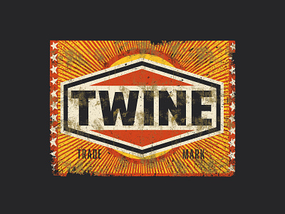 Logo treatment for Twine, a local screen printer. badge branding design graphic design illustration logo logo design retro screen printing vector
