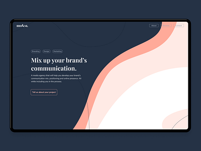Moksi landing agency communication marketing webdesign