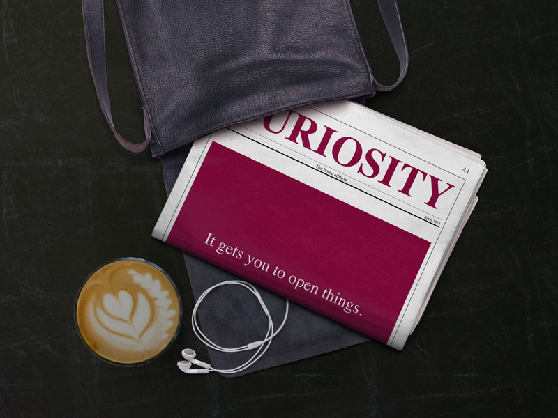 Curiosity indesign newspaper coffee postmedia photoshop magazine layout curious curiosity paper