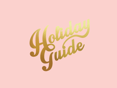 Holiday Guide Logo christmas fun gold guide handwritten holiday logo luxe luxury type typography