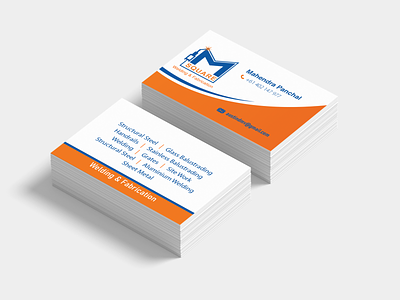 Business card for Fabrication Company branding business card design graphic design icon illustration logo marketing typography