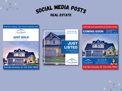 Real Estate Branded Property Posts branded property posts branding design graphic design icon instagram logo marketing real estate social media posts typography ui