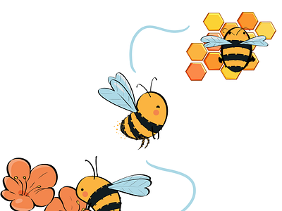 Cute Bees illustration