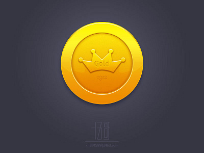 Gold coin coin fitting icon light ui