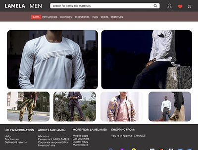 Clothing store by LAMELAMen design ui web app