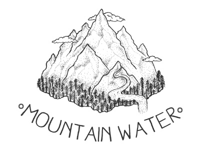 Mountain Water geographic icon identity illustration logo mountain national parks water