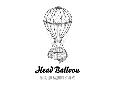 Head Balloon balloon hand illustration lettering logo made painting paper pipe shop type typography