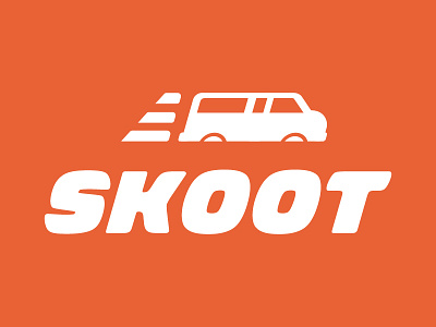 Logo Concept for an Airport Shuttle Company (04) airport logo orange shuttle skoot van wheel wing