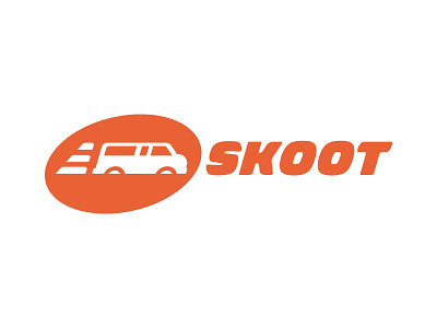 Logo Concept for an Airport Shuttle Company (05) airport logo orange shuttle skoot van wheel wing