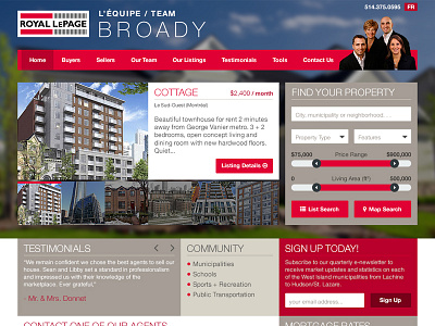 Website Mockup - Real Estate Agents agents housing lepage mockup property real estate royal website