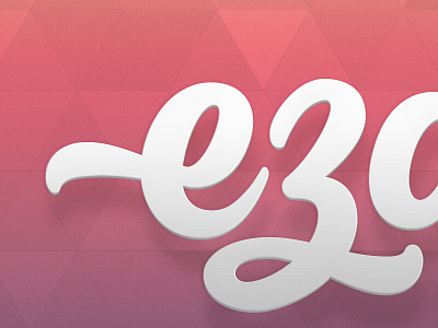 A little something new in the works... 3d cursive dimensional gradient header hero logo new peach website