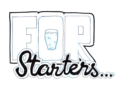 Logo Concept "ForStarters..." App concept logo sketch
