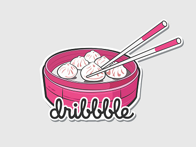 Yummy Dribbble! dribbble food icon illustration playoff rebound sticker