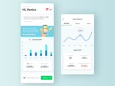 Invoice Genius App Dashboard