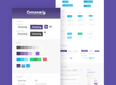 Composely - Style Guide color palette design system purple style guide ui ui kit