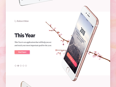 This Year Portfolio Feature by Robert Man app clean feature flat ios iphone iphone app iphone application list view mobile portfolio project ui user interface user interface ui ux website website banner welcome