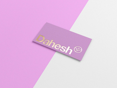 Dahesh business card dahesh foil gold holistic ink menta picante minimal paper pink print purple