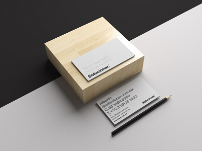 Solucionar black brand branding logo logotype menta mexico minimal picante stationary white wood