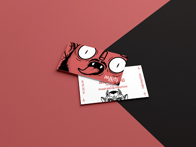 Diablito Maldito branding business candy cards devil evil logo red stationary