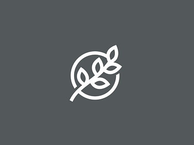 Lira Desarrollos circle gray icon leaf logo logotype menta picante