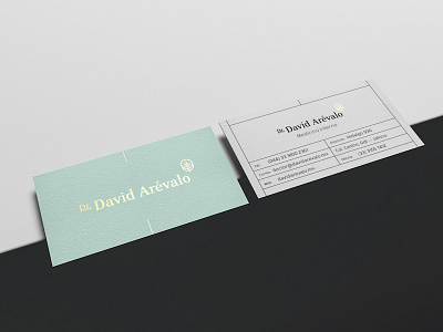 Business cards Dr. David Arévalo branding business cards design doctor icon identity isotype logo logotype minimalist stationery