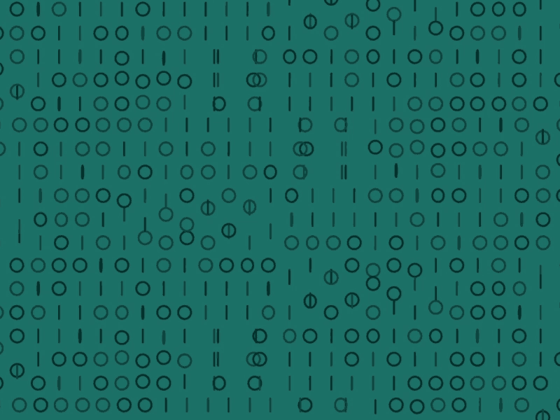 A flock of binaries beep binary boop data information loop