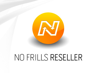 No Frills grey logo orange sleek smooth