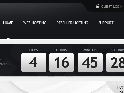 Deal Countdown countdown dark grey grey hosting reseller hosting web hosting