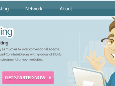 Get Started with Geek Hosting blue geek hosting nerd pink web hosting