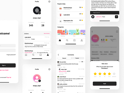 Social App app branding figma gradient illustraion interface ios mobile sketch social store typography ui ux vector