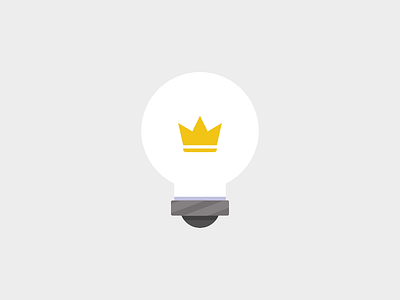 Royal Innovation crown illustration innovation lightbulb logo material minimalism royal