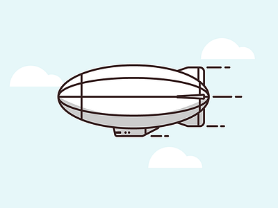 Airship airship flight game illustration linework mobile sky unity vector