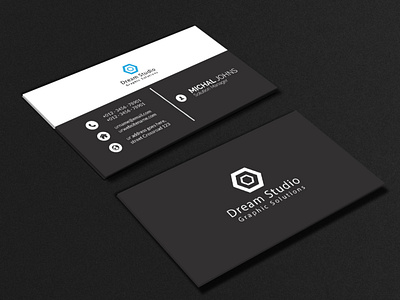 Black & White Business Card busien business card card design graphic design idcard illustration logo ui vector