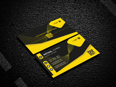 Business cards animation graphic design