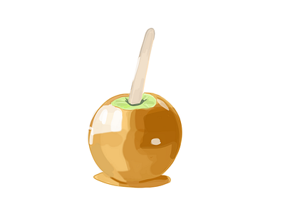 Caramel Apple apple design graphic design illustration