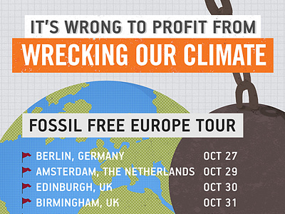 Fossil Free Tour banner