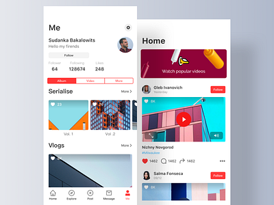 View Feeds app design dribbble interaction interface kaokao ui ux