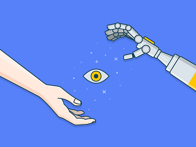 Artificial Intelligence ai artificial hand hands human illustration intelligence robot vector