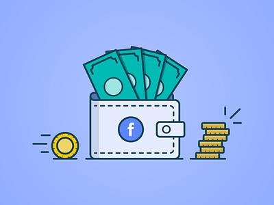 "Platform Cost" - Wallet Illustration ai cash cost facebook illustration money vector wallet